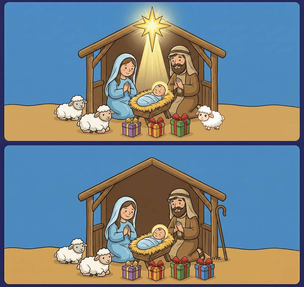 إوجد 5 إختلافات بين الصورتين | مدينة الخدام - أفكار وأنشطة مدارس الأحد