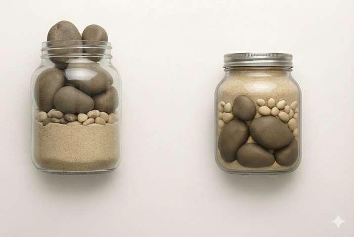 الأحجار الكبيرة أولاً - تجربة البرطمان | مدينة الخدام - أفكار وأنشطة مدارس الأحد